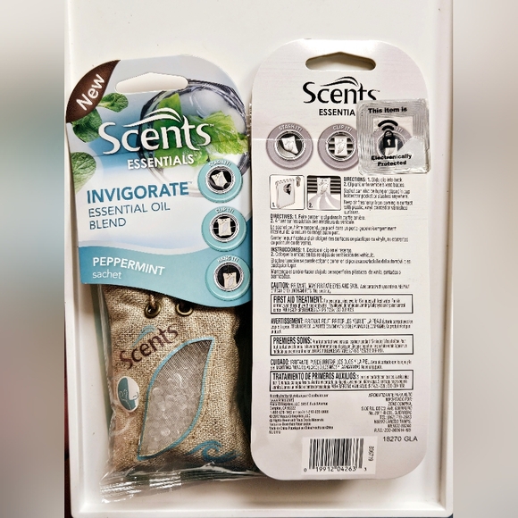 NWT 》3×《 SCENTS ESSENTIALS INVIGORATE ESSENTIAL OIL BLEND PEPPERMINT SACHETS! - Picture 6 of 11